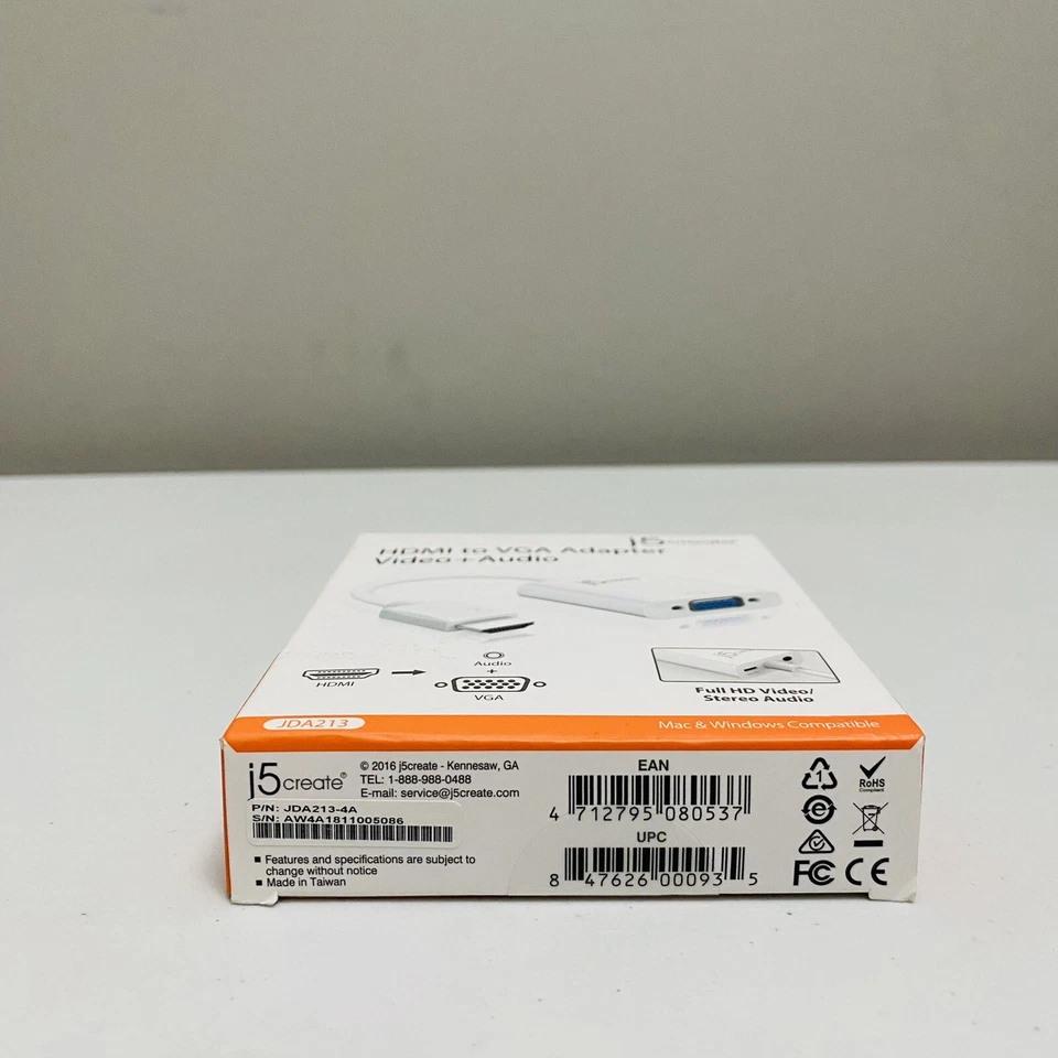 j5 create HDMI to VGA Adapter Plug and Play w/ Full HD Video/Stereo Audio JDA213 - Image 3 of 3