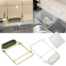 Sink Filter Rack Kitchen Foldable Sink Strainer Mesh Bag Stand JQ