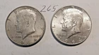KENNEDY HALF DOLLAR, , 1964-P, 1964-D, 90% SILVER, ------265