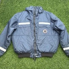 Mustang Floatation Jacket Mens L Large Blue Survival Rescue Adult