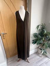 BNWT Brown Linen Dress From Zara Size S