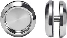 Stainless Steel Shower Glass Door Sliding Knob Bathroom round Back-To-Back Handl