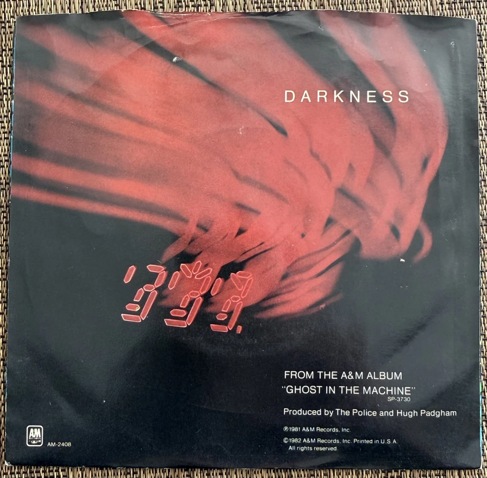 The Police - Secret Journey / Darkness - A&M 2408-S M PS - Image 2 of 4