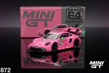 MINI GT 872 1/64 Porsche 911 GT3 R 80 Roxy Pink Dinosaur IMSA Diecast Car