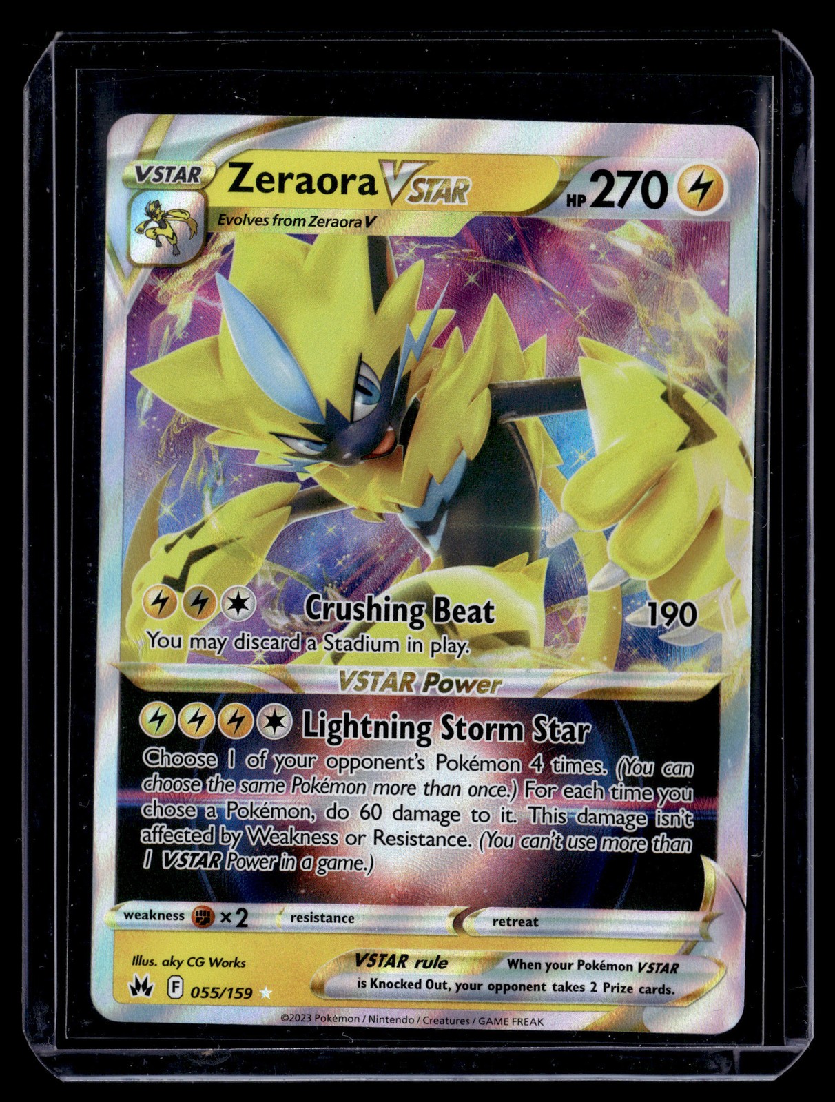 Pokemon TCG Crown Zenith #055/159 Zeraora VSTAR