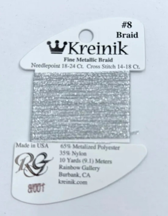 Kreinik Rainbow Gallery Tapestry Braid Metallic Thread Needlepoint Cross-stich