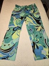 Karen Kane Y2K Boho Pull On Stretch Pants Size 6 Colorful Print