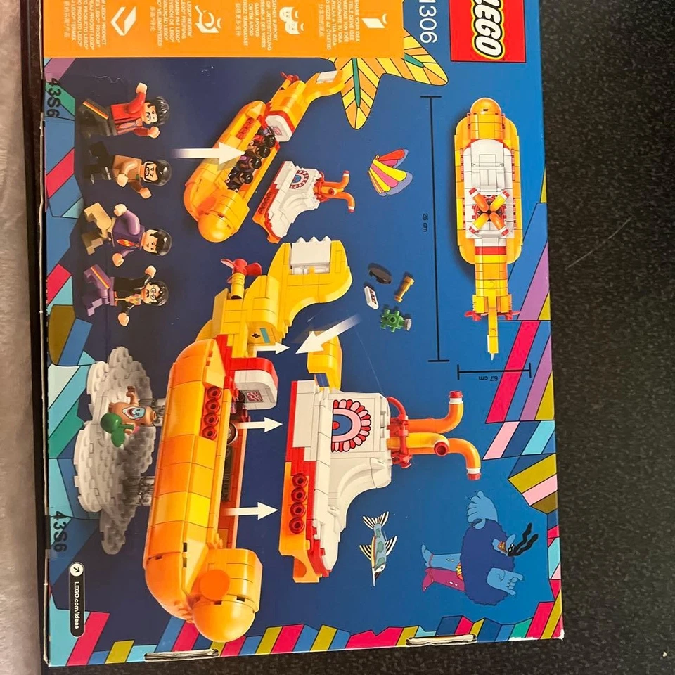 LEGO Ideas The Beatles Yellow Submarine 21306 Limited Edition Movie Japan Used - Image 2 of 4