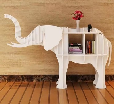 Creative PVC Elephant Bookcase Shelf - Artist Design Floor Book Holder