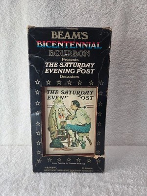 Beams Bicentennial Bourbon Saturday Evening Post Decanter W/Box