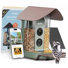Beako Smart Bird Feeder with 4K Camera No Subscription Required, Solar Powered 
