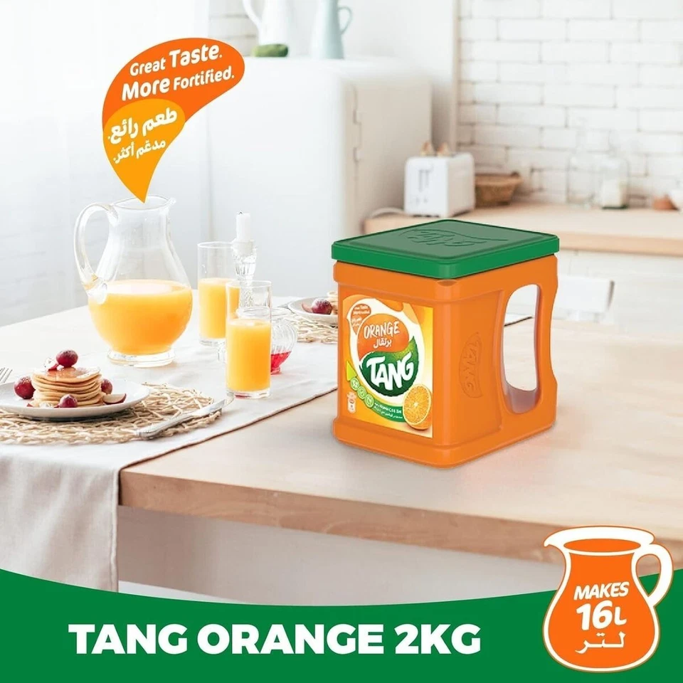Tang Instant Drink Mix Powder Orange Flavour Tub 2kg - FREE EXPESS SHIPPING - Image 2 of 4