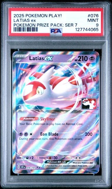 PSA 9 Latias Ex 076/191 Prize Pack Series 7 Stamped Play Pokemon