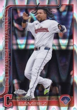 JOSE RAMIREZ TOPPS CHROME RAYWAVE REFRACTOR CLEVELAND GUARDIANS #12 2025 25