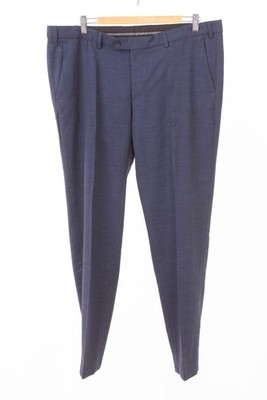 Digel Hose Stoffhose Anzughose Herren Gr. 27 Blau Leinen-Anteil Neu