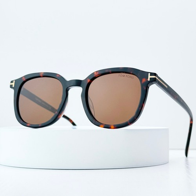 #ad Tom Ford TF0975 Havana Sunglasses Brown Lens Oval 52 23 145 Made in Italy $118.00