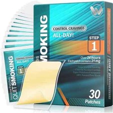 Nicotine Patches Effective Helps Quit Smoking, 21 Mg, 30 Patches Smoking Aid