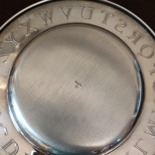 Vintage Napier Silver Plate Alphabet Childrens ABC Dish Bowl 6 5/8" CBK - Picture 6 of 9