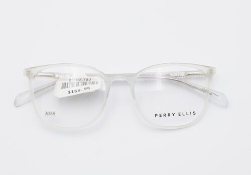 PERRY ELLIS PE 433-3 Brushed Crystal 51-18-140 Eyeglass Frames Flex Hinges A388