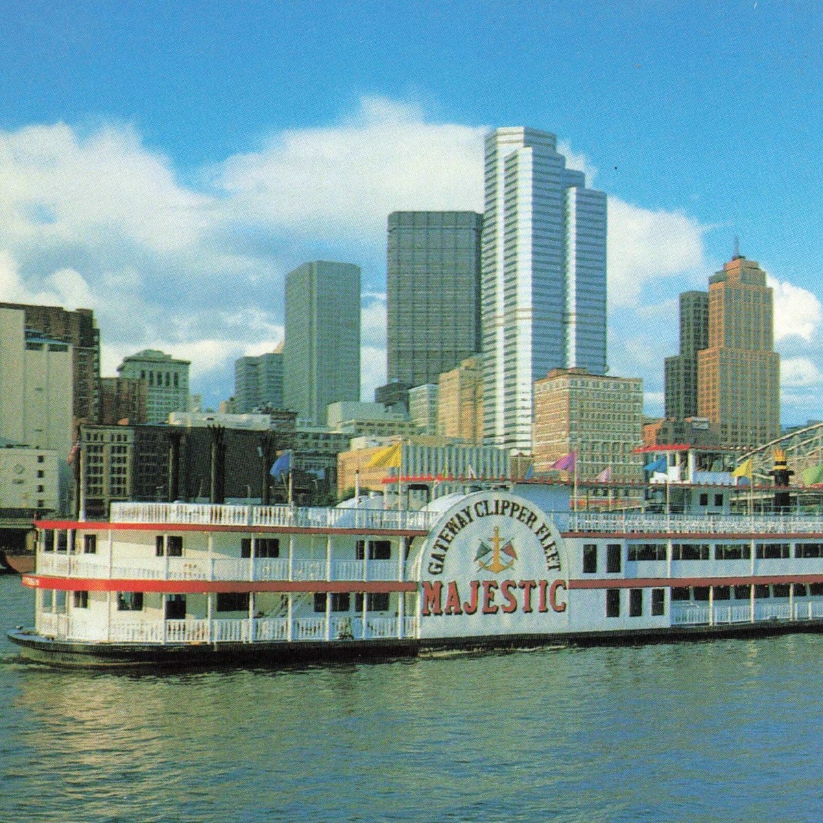 Pittsburgh Skyline Pennsylvania PA Riverboat Majestic Unused