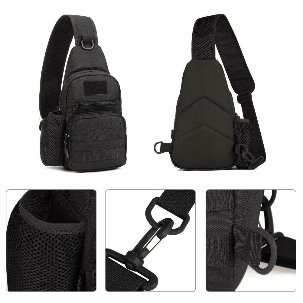 BeGrit Tactical Sling Bag - Shoulder Chest Pack For Hiking, Camping, Riding, Compact & MOLLE Compatible - View #11