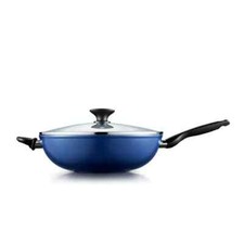 Image of Blue Diamond 30 cm Wok with Lid Ceramic Non-Stick Stir-Fry Pan CC005427-003 -New