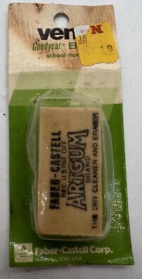 Vintage Sealed Faber-Castell Artgum Brand Dry Cleaner and Eraser Goodyear D1