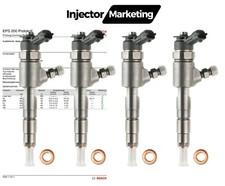 4x Injektor 0445110252 Citroen C2 C3 Nemo Peugeot 206 Van 207 1.4 HDi 9656588980