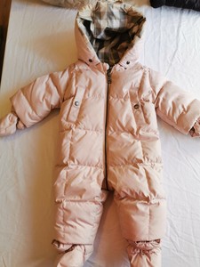 pink burberry snowsuit