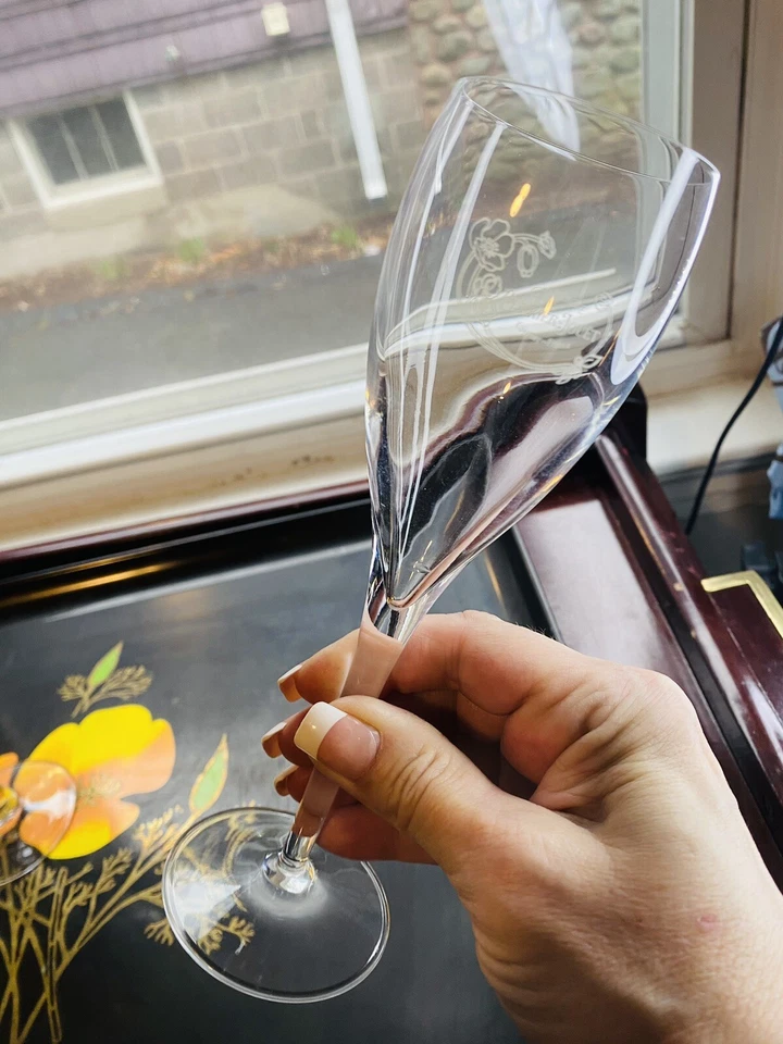 Flauta de champán Perrier Jouet época Francia vajilla floral muy rara Epernay-2 Foto 4 de 4