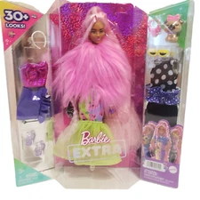 Barbie Extra 30+ LOOKS Doll Pet, Flexible Joints, Pink Hair, Accesories NEW