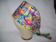 Men/Women Surgical Scrub Cap Lined Crazy for Cats Kitty Very Cool Cats