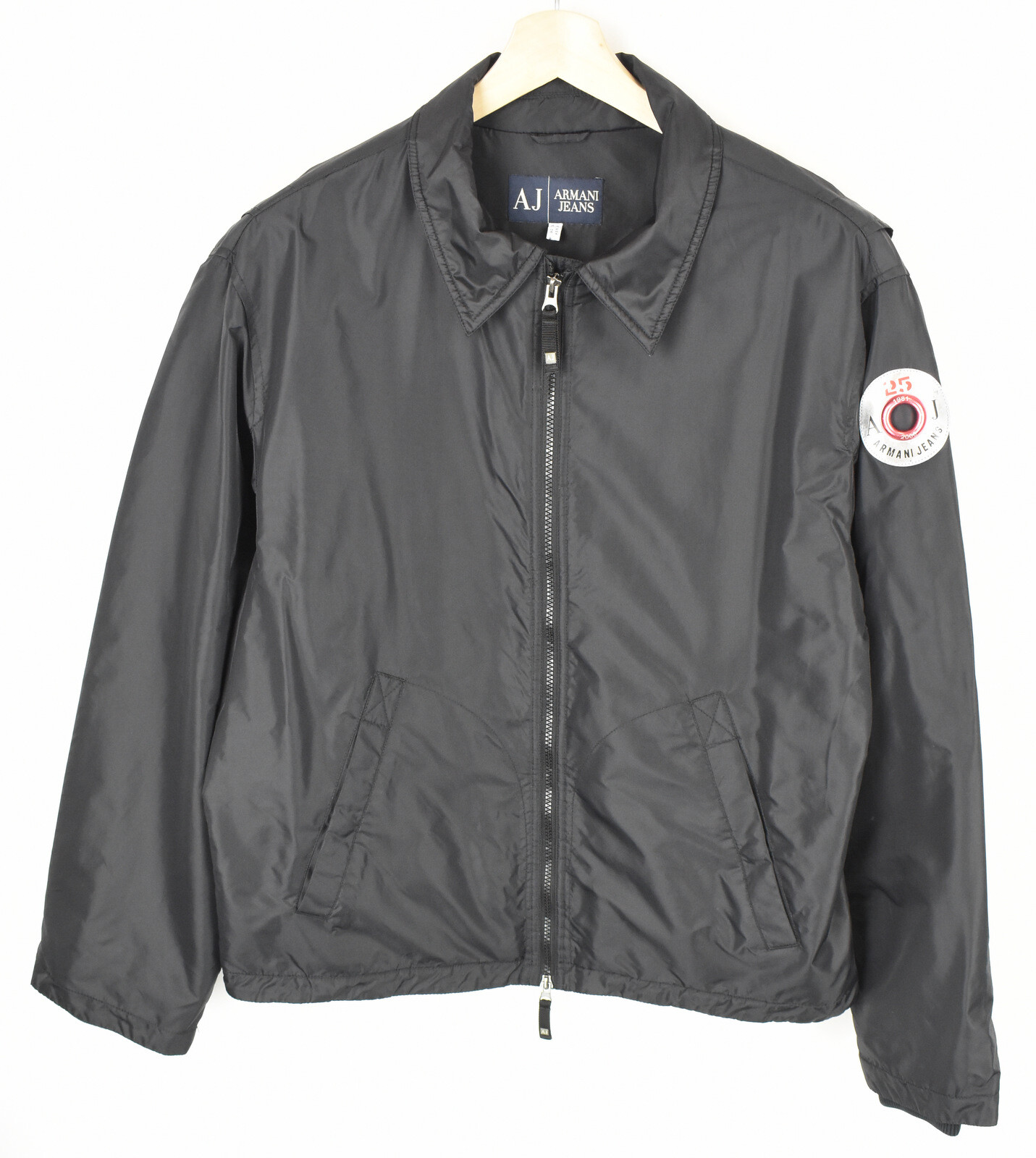 90s archive ARMANI JEANS 伊製 中綿 アウター/52 ARMANI JEANS フロントロープフック中綿ボンバージャケット 名作