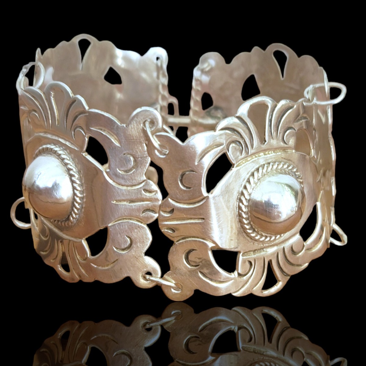 アクセサリー 60s Vintage Mexican Silver Bracelet Vintage 1960s Mexican Sterling Silver Large Panel Bracelet | eBay