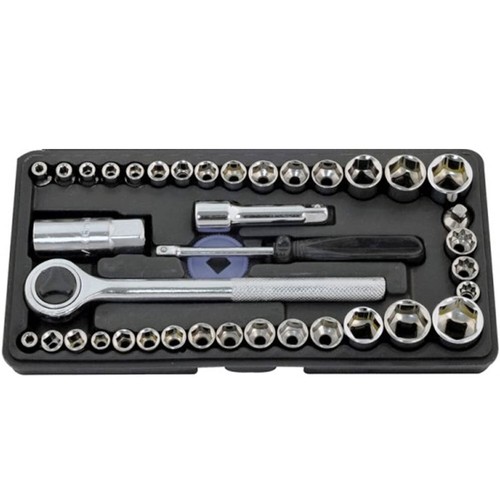 Juego de enchufes Dr. Rolson de 1/4"" y 3/8"" con enchufes de estuche de almacenamiento y barra de extensión - Imagen 8 de 12