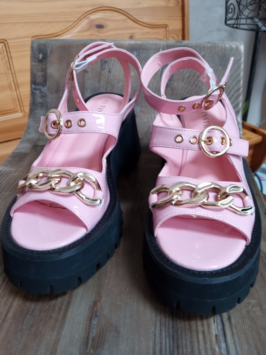 TINSTREE Women's Size Platform Sandals Strappy Wedge Sandals NEW