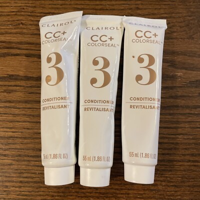 3 Clairol CC + Color-seal Step 3 Conditioner 1.86 Fl Oz Each Nice & Easy