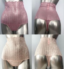 Victoria's Secret Lot 2 Stripe Lace High Waist Thong Panty Panties Small S