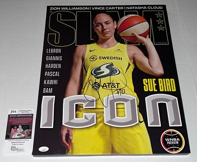 Sue Bird Seattle Storm signed Slam Cover 16x20 Stretched Canvas