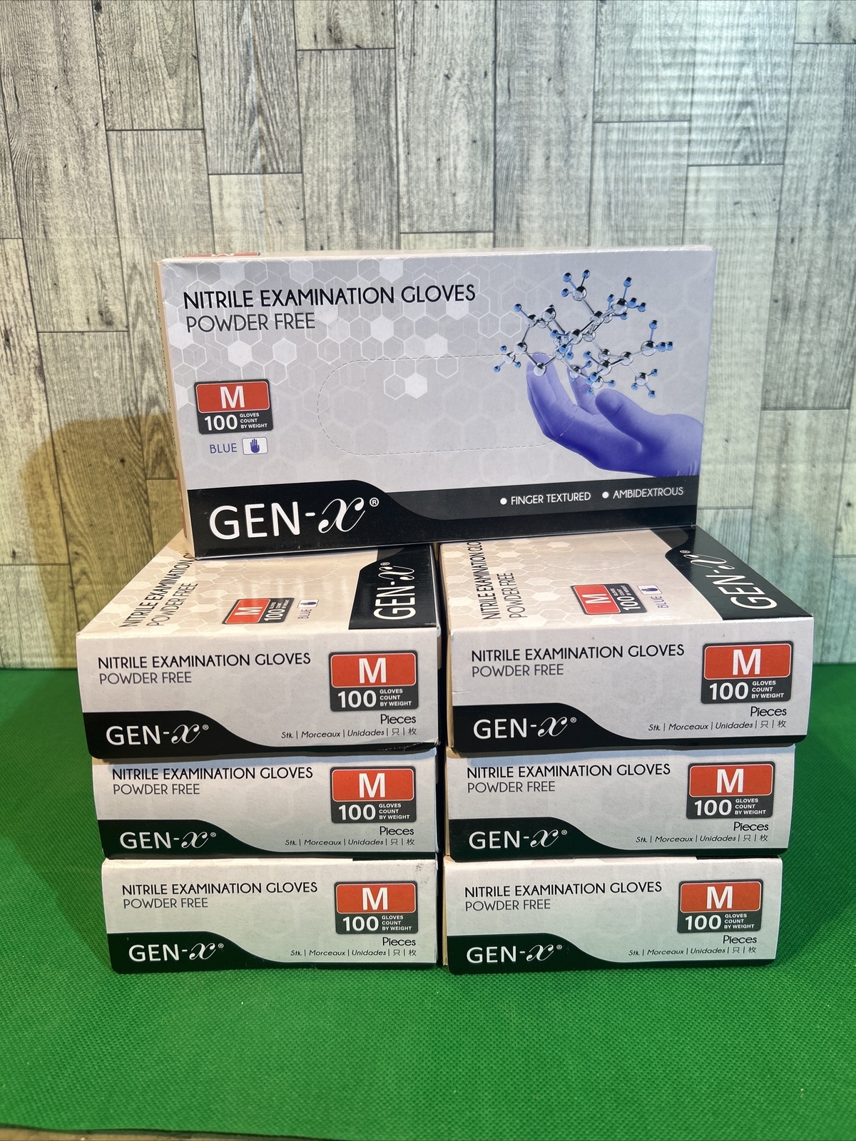 GenX Nitrile Examination Glove Powder Free, Finger Textured, Medium,7box’s 100 eBay