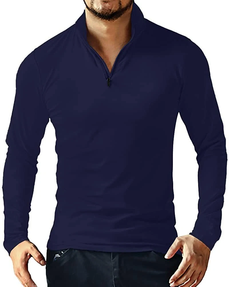 QUARTER BUTTON SHIRT Mens/long Sleeve Shirt/classic Shirt