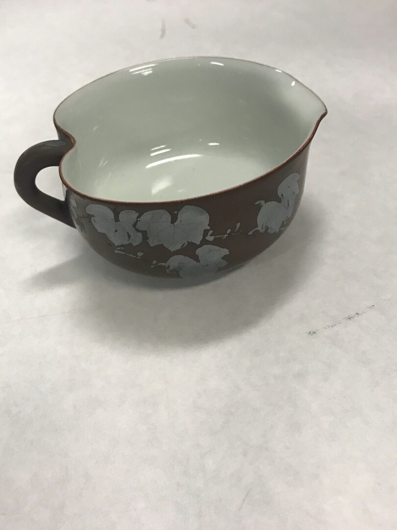 Vintage Japanese Ceremony Tea Set Hand Painted 5 pieces brown