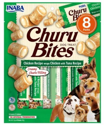 8859387701336 INABA Churu Bites Chicken with tuna recipe - Hundeleckerli - 8x12g