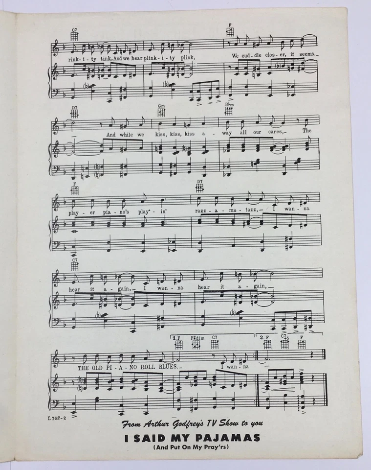 Partituras de blues The Old Piano Roll de Cy Coben Leeds Music Corp 1950 Foto 3 de 4