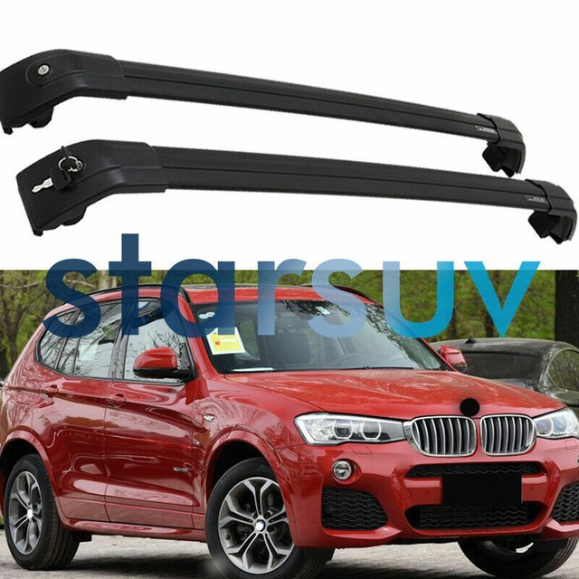 US Stock Black Cross Bar for BMW X3 2011 2017 Top Roof Rail Rack