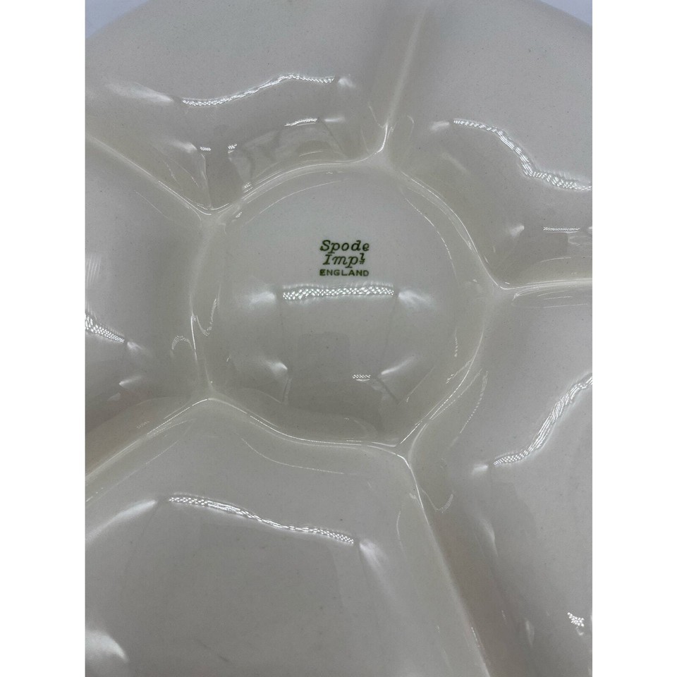 Spode Imperial White Vegetable & Dip Tray w/ Scalloped Rim eBay