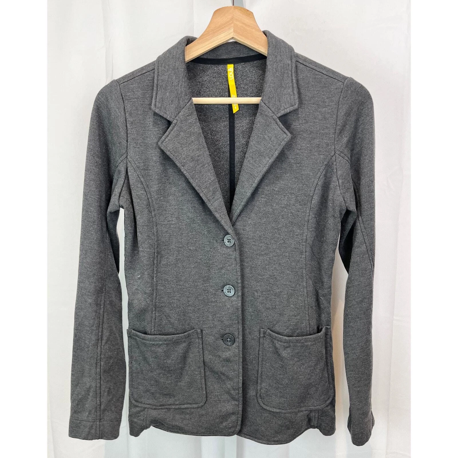 lole cozy knit blazer 3 button heather jacket