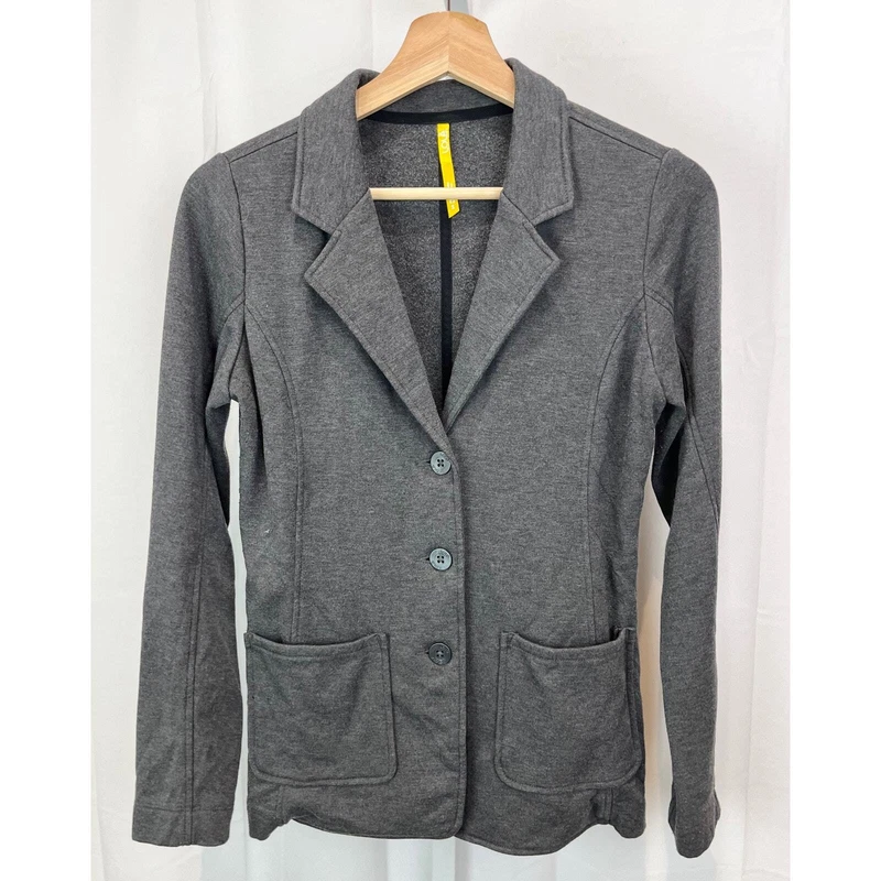 lole cozy knit blazer 3 button heather jacket