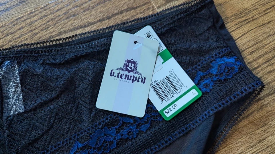 BRAGAS CORTAS B.TEMPT'D WACOAL #945251 ABRAZO ENCAJE NIÑO L 7 CALZONCILLOS NUEVOS CON ETIQUETAS *NUEVOS* Foto 2 de 4