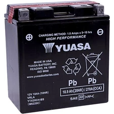 Yuasa AGM Battery - 12V - 18ah - YTX20CH-BS .82 Liter YUAM6220C